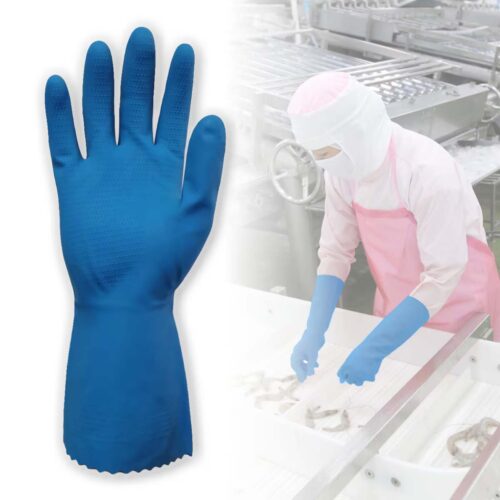 Bastion Blue Silverlined Rubber Gloves