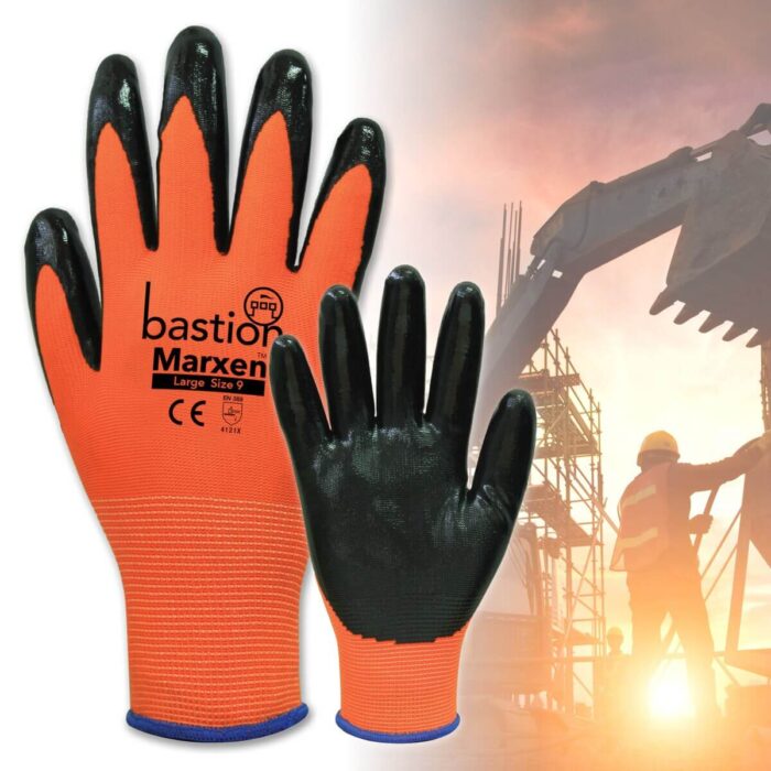 Bastion Marxen High-Vis Gloves - Nitrile Coating