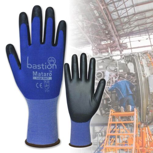 Bastion Mataro Blue Gloves - PU Coating