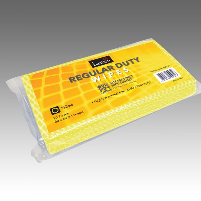 Bastion Regular Duty Wipes Packs - Yellow