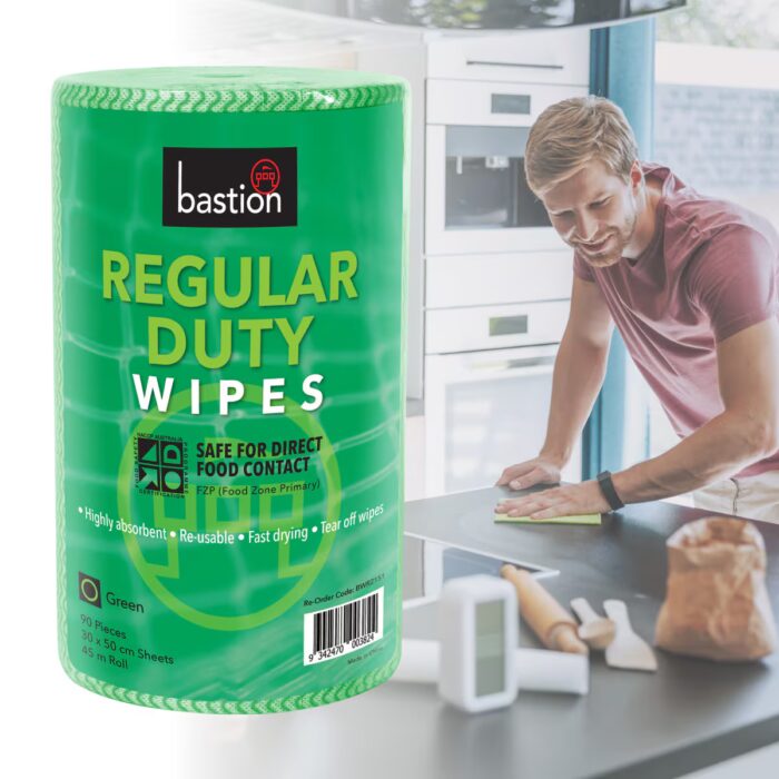 Bastion Regular Duty Wipes - 45m - Green