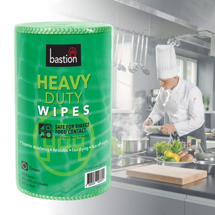 Bastion Heavy Duty Wipes Roll - 45m - Green