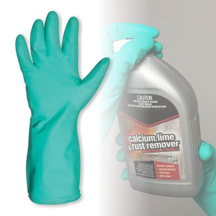 Bastion Nitrile 330 Green Flocklined Gloves