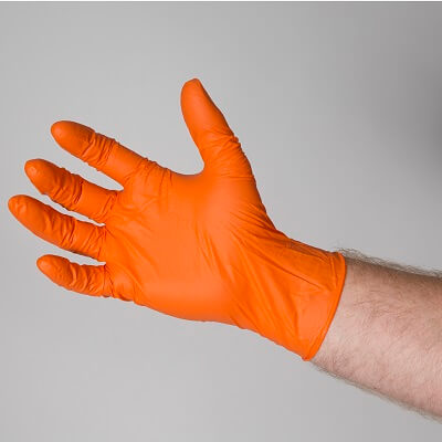 Bastion Premium Nitrile Orange Gloves