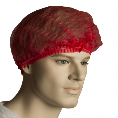 Bastion Polypropylene Crimped Berets Red