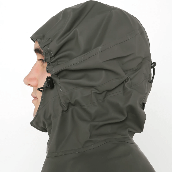 Isofarmer Long rain coat - hood side