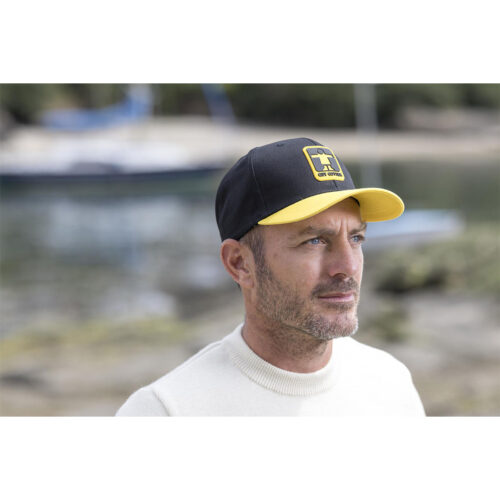 Guy Cotten Trapper Cap - Black Yellow Fisherman Hat