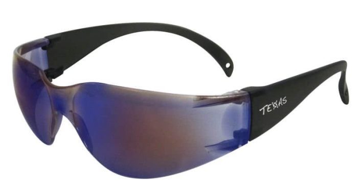 Maxisafe Texas Anti-Fog Safety Glasses - Blue Mirror Lens