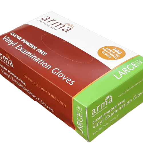 Arma Clear Vinyl Powder Free Gloves