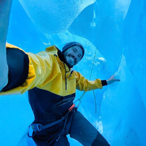 Guy Cotten Chinook Smock in use