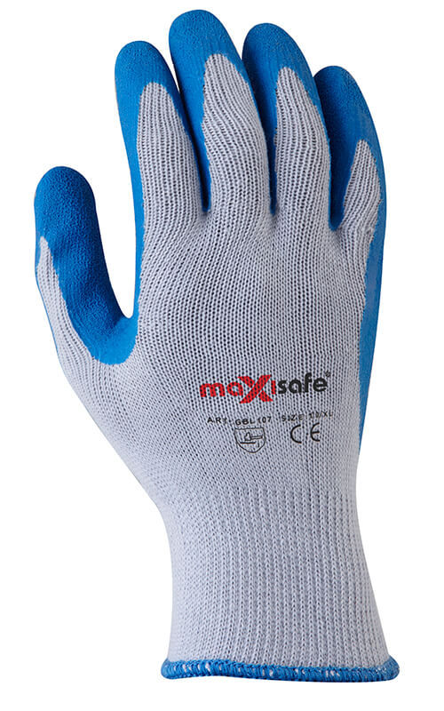 Blue Grippa | Blue Latex Gloves Back