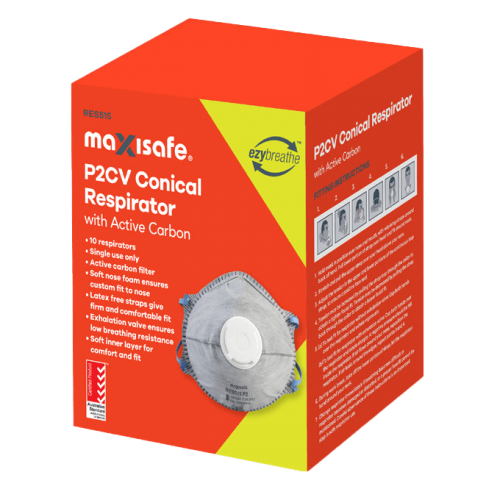 Maxisafe Carbon P2 Respirator - Box