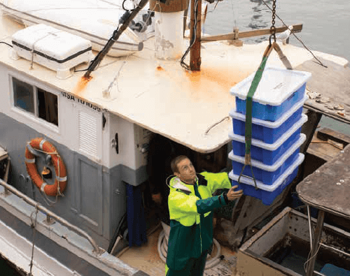 Kaiwaka Aquaseal Waterproof Jacket & Bib & brace on Boat