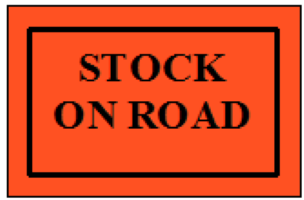 PVC Roadside Signs - Stock on Road