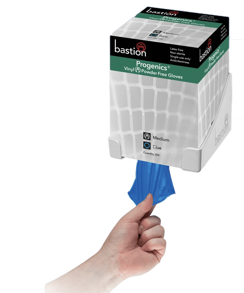 Bastion Progenics Vinyl Lightly Powdered Blue Gloves