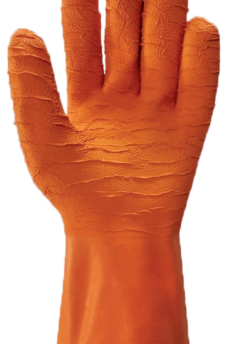 Sorrento Orange Ruffy Gloves