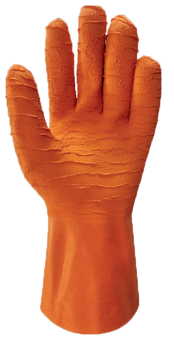 Sorrento Orange Ruffy Gloves
