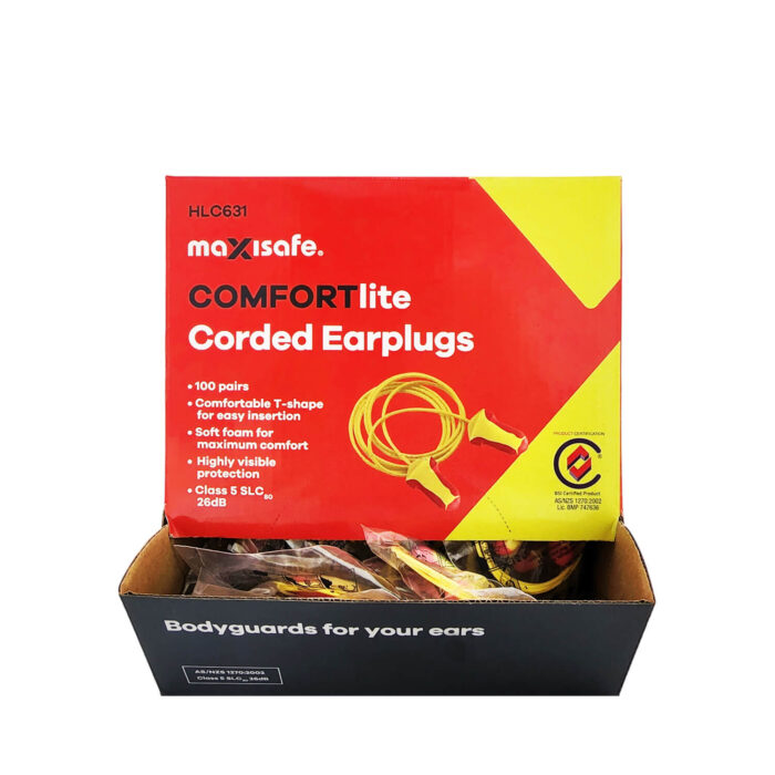 Maxisafe Comfortlite Corded Earplugs Inner opened