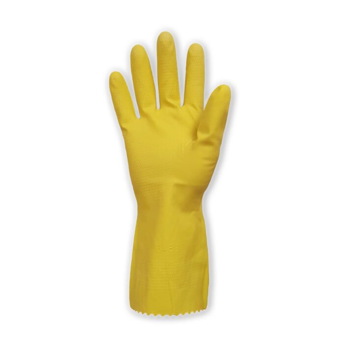 Bastion Yellow Flocklined Rubber Gloves