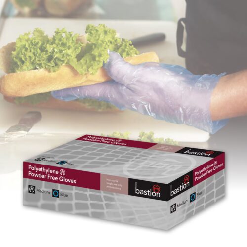 Bastion Polyethylene Gloves Blue