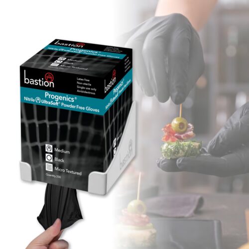 Bastion Progenics Nitrile Ultrasoft Gloves in Black