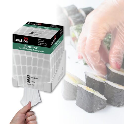 Bastion Progenics Vinyl Disposable Gloves in Clear