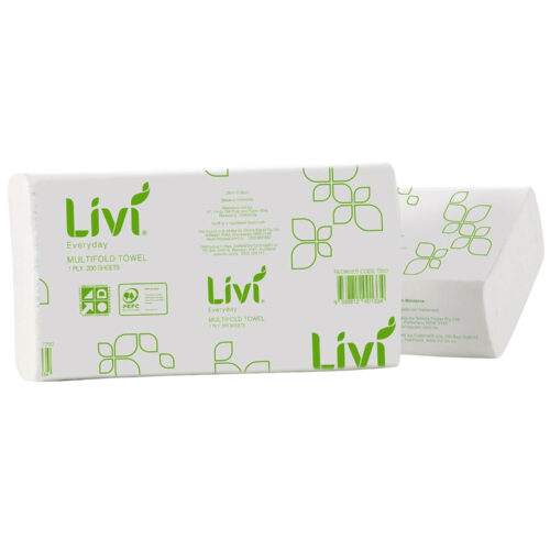 Livi 7200 Everyday Multifold Hand Towel - Two Packs