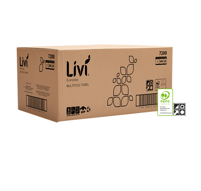 Livi 7200 Everyday Multifold Hand Towel - Box