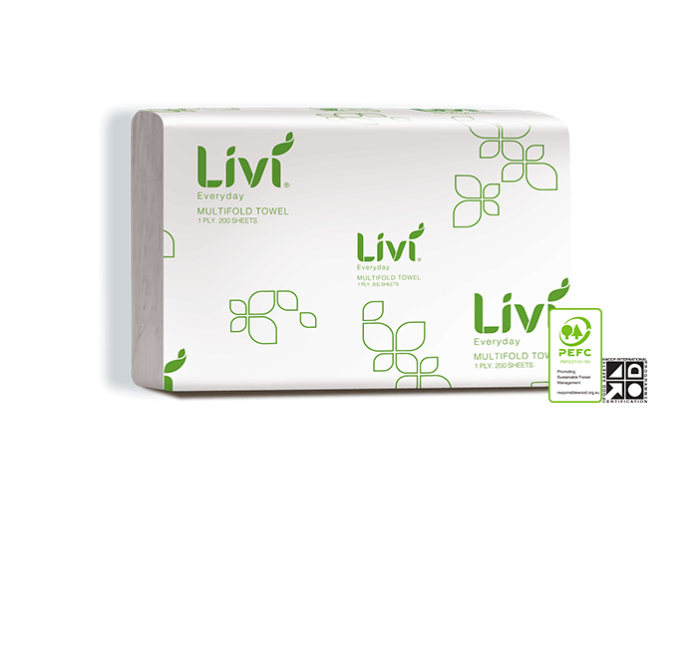 Livi 7200 Everyday Multifold Hand Towel - Single Pack