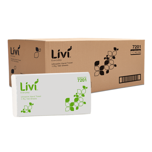 Livi 7201 Everyday Ultraslim Hand Towel - Box and Pack