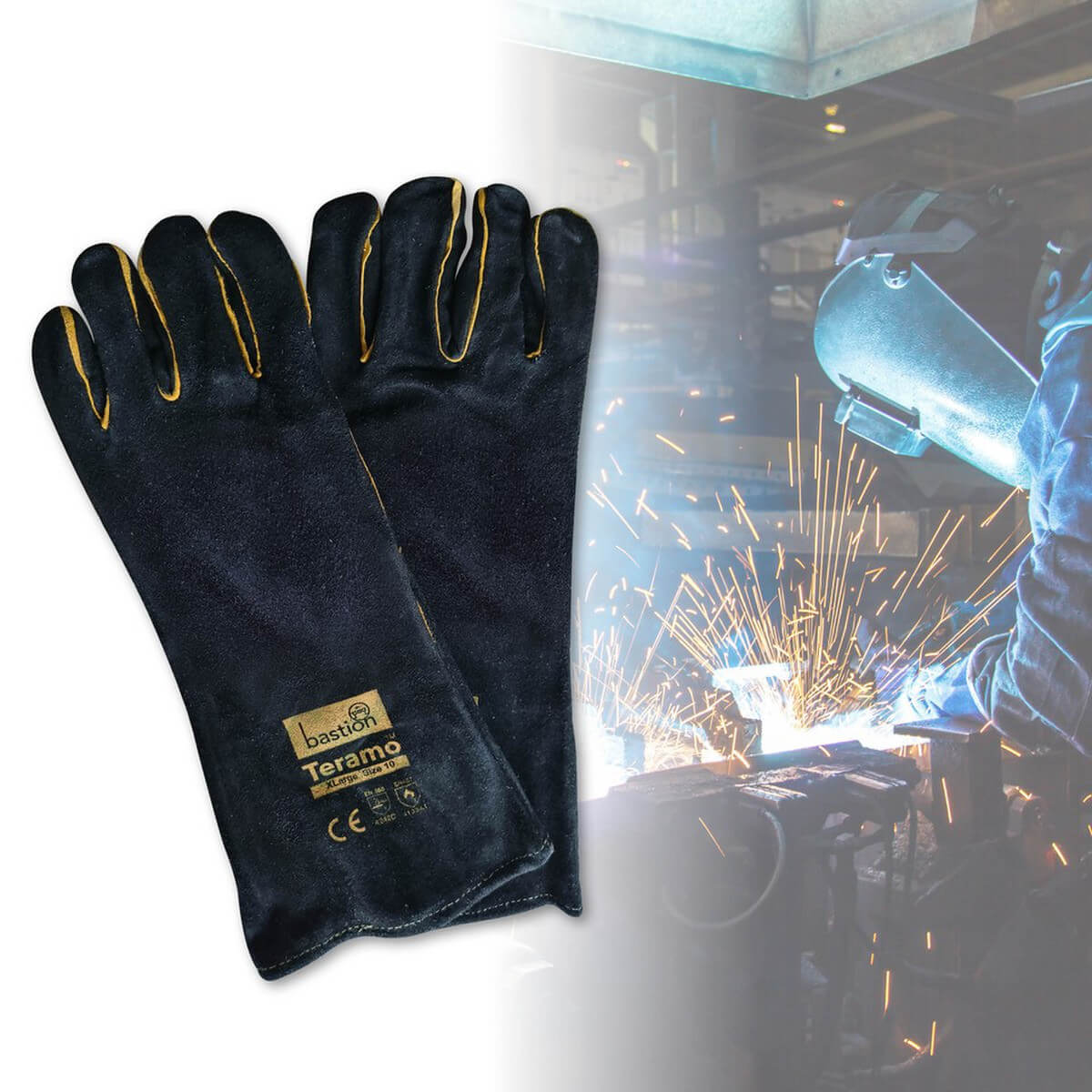 Bastion Teramo Welding Gloves in use