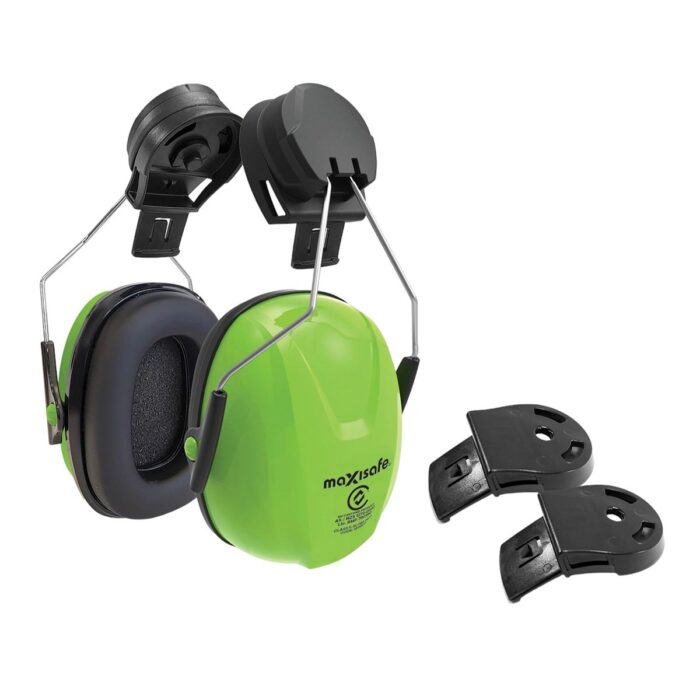 Maxisafe Helmet Mounted Earmuffs, Class 5, SLC80 26dB Clips