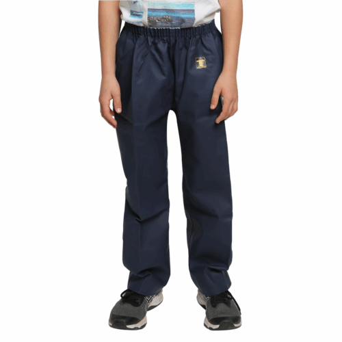 Guy Cotten Pouldo Children's Pants - Navy, modelled