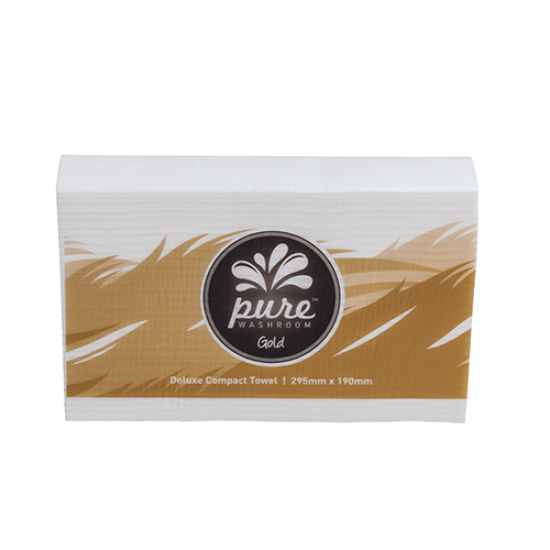 Pure Washroom Gold Deluxe Compact Interleaved Hand Towel Carton/24